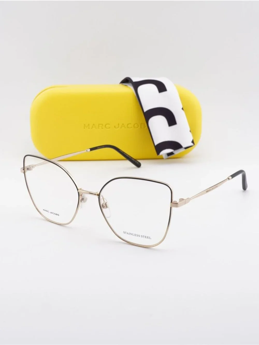 Marc Jacobs MARC 704 02M2 00 Cat Eye Eyeglasses 56mm - Black Gold